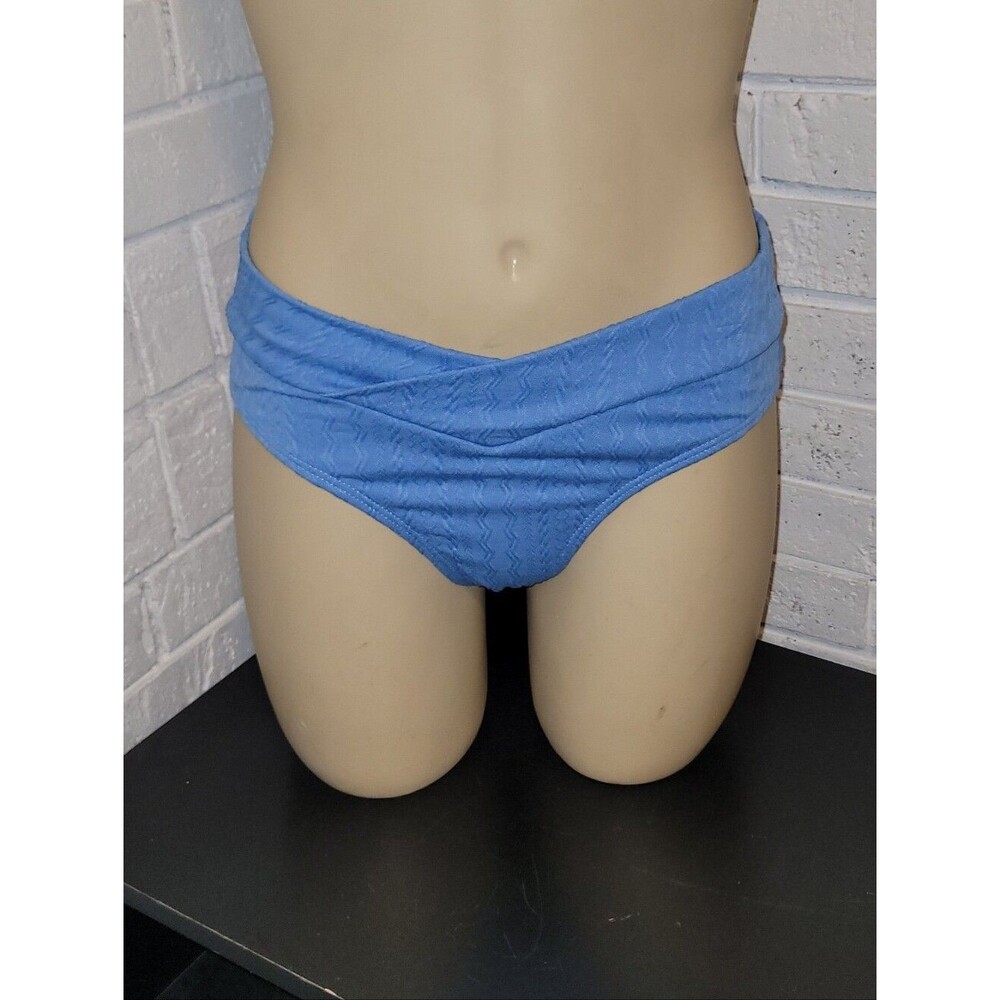 NWOT Textured Periwinkle Blue Crossover Bikini Bottoms - Size S